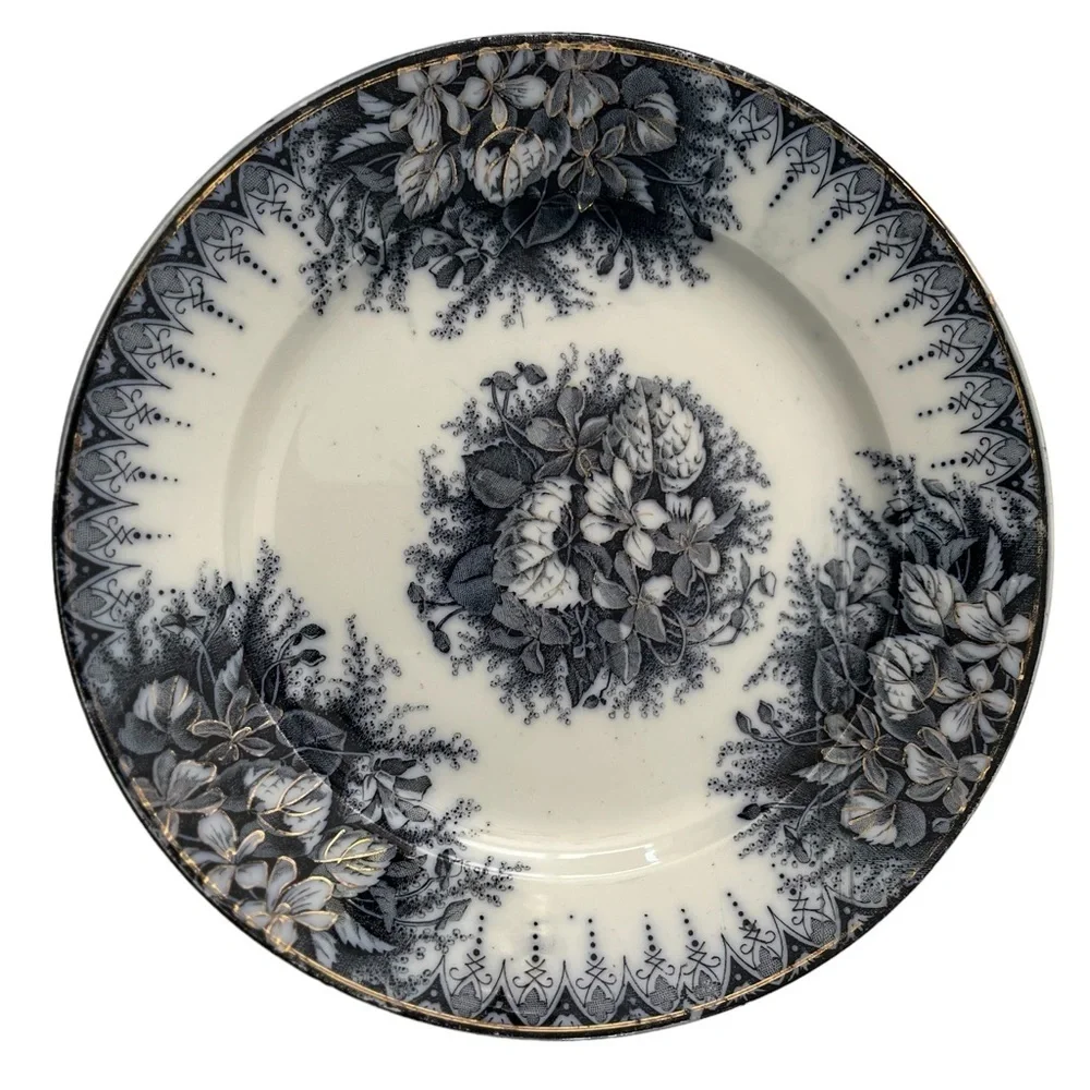 Flow Blue Violette K&G Luneville France Plates (set of 4)